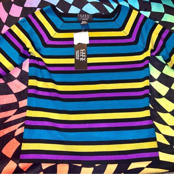 Striped Petite Sweater - Picture 1 of 1